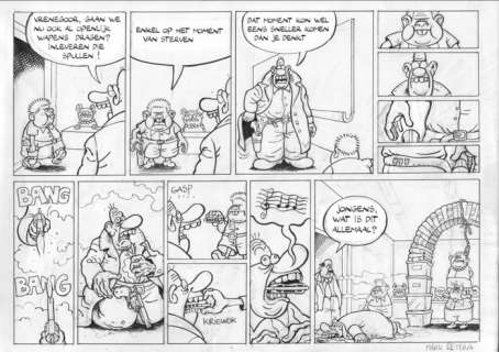 Retera, Mark - Original episode (2 strips) - Dirkjan - Once upon a time in de klas van Van Druten - (2018) | Catawiki