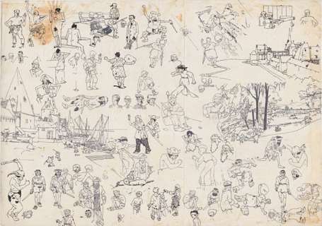 Smeets, Mark - Originele tekening -  "transparant-studie" (1968) | Catawiki