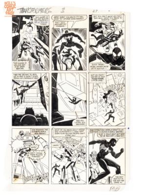 Mike Esposito Frank Springer Kim Demulder - Transformers #3 Pg 27 (Marvel, 1985) Spider-Man Appearance