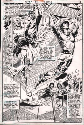 Dick Dillin, Frank McLaughlin | Justice League of America #137 P.7 - Flash & Ga Flash Splash - 1976 | Anthony’s Comic Book Art