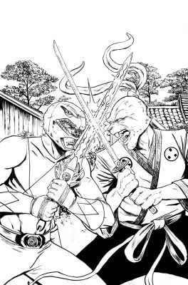 Gavin Smith | Gavin Smith - Mighty Morphin Power Rangers / Usagi Yojimbo #1 Cover | Modern Mythology Comic Art