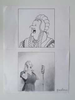 Rodier, Yves - Dessin original - Tintin - Portraits de la Castafiore - Page séparée - EO - (2000) | Catawiki