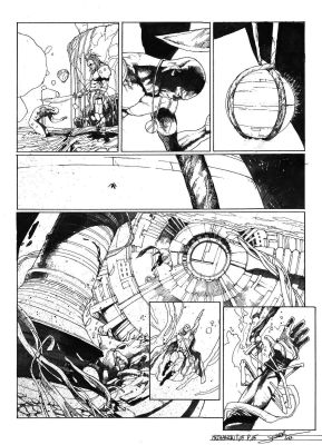 Secher Valentin | Planche originale 5 signée de Méta-Baron T.05 | Galerie Napoléon