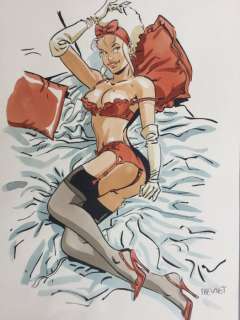 Meynet, Félix - Dessin original en couleurs - Femme | Catawiki