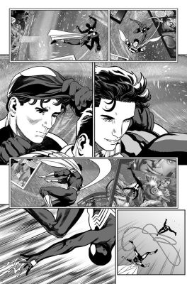 Daniel Sampere | Superman / Spider-man # P.07 (Monoprint/ AP) | Black Diamond