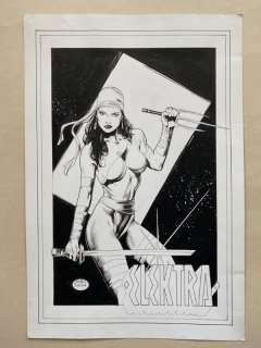 ELEKTRA (2005) ILLUSTRATION BY MICHAEL BAIR - SIGNED BY MICHAEL BAIR - ORIGINAL ARTWORK - Elektra | Excalibur Auctions