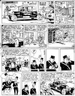 TILLIEUX. Â« Gil Jourdan Â». Encre de Chine noire pour la planche 7 de | Tessier Sarrou