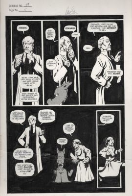 Dave Sim | Sim, Dave - Cerebus #39 Pg 5, Cerebus And His Advisor Try To Figure Out Lord Julius’ Strategyï¿½Aspirin, Anyone? | Cool Lines Art
