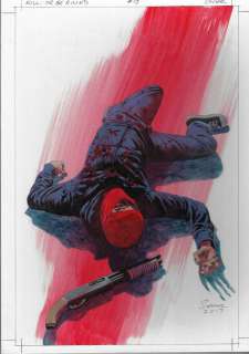 Sean Phillips - kill or be killed painted cover issue 18 page cover