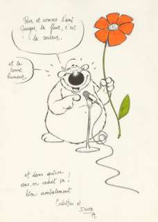 4 dessins originaux en hommage à Georges Pradez 1979 >… | Fauve Paris