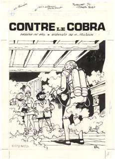 WILL (1927-2000) - Lot 94 - Tif et Tondu contre le Cobra Encre de Chine sur papier...