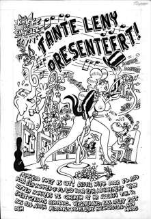 Geradts, Evert - Originele tekening - Advertentie voor Tante Leny Presenteert! - (1971) | Catawiki