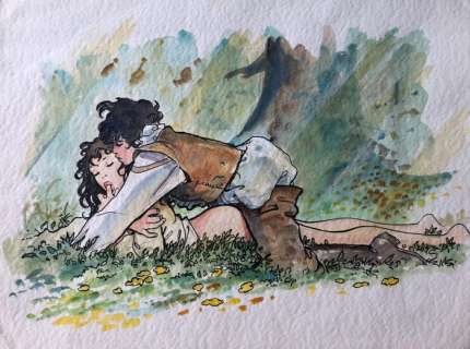 Milo Manara - original illustr. "Un’estate indiana" - Page volante - (1987) | Catawiki