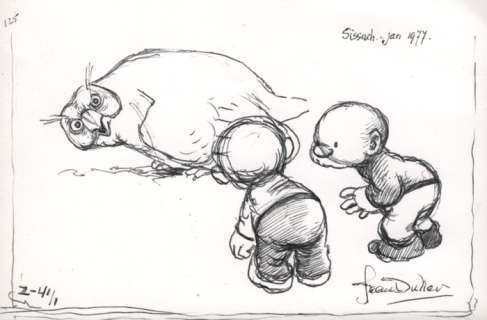 Dulieu, Jean (Oort, Jan van) - Originele tekening - Paulus de Boskabouter - (1977) | Catawiki