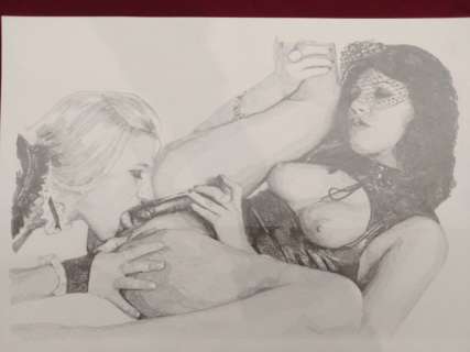 J. Misioteu - original illustr. "Le amiche" | Catawiki