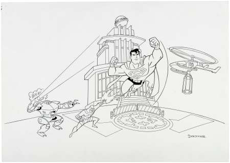 "SUPERMAN MICROVERSE - METROPOLIS MICRO PLAYSET" TOY BOX ORIGINAL ART. | Hake’s