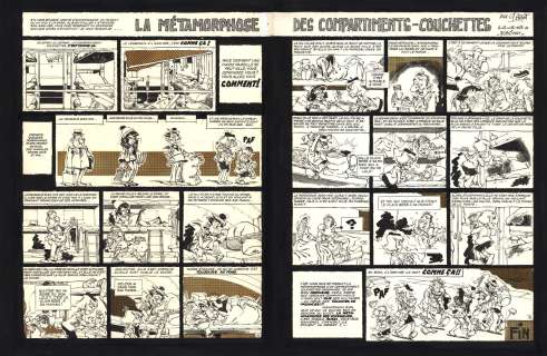 Godard | "La métamorphose des compartiments-couchettes" planches 1 et 2 | Galerie OPA