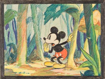 (WALT DISNEY STUDIOS) GILLES DE TREMAUDAN / ART BABBITT "Mickey’s Garden." [ANIMATION / MICKEY MOUSE] | Swann Galleries