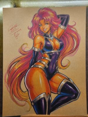 Starfire Original Art Illustration Signed 8.5x11 COA | eBay US (Buy It Now)