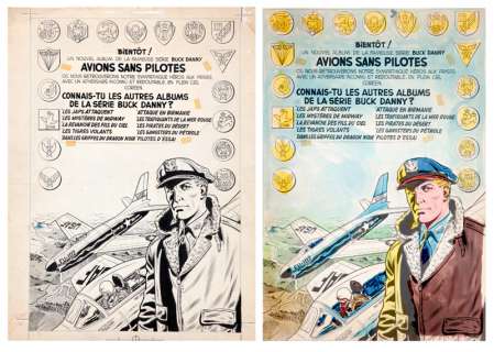 Hubinon | Buck Danny, illustration Ã  l’encre de Chine pour … | Banque Dessinée