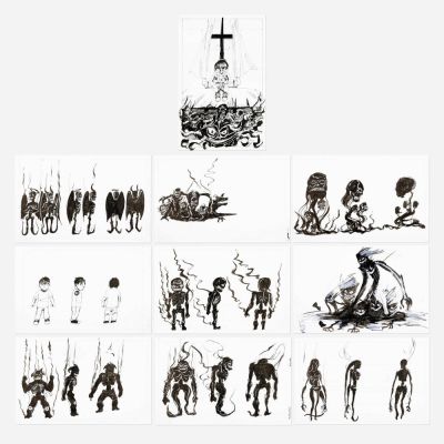 Lot 127 - Corey Christian Anderson, Group of 13 The Rejected Character Designs Original Art (Source Point Press, 2017) | Landry Pop Auctions