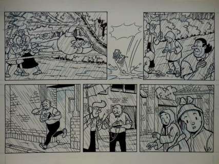 Suske en Wiske - Originele halve pagina (stroken 25 t/m 26) - Verraad op de Veluwe - Page volante - (2004) | Catawiki