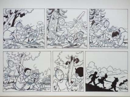 Suske en Wiske - Originele halve pagina (stroken 79 t/m 80) - Verraad op de Veluwe - Page volante - (2004) | Catawiki