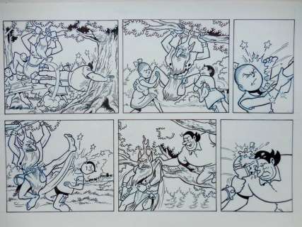 Suske en Wiske - Originele halve pagina (stroken 111 t/m 112) - Verraad op de Veluwe - Page volante - (2004) | Catawiki