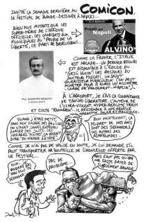 Jul | LE COMICON Feutres et collage, signé 29,7 x 21 cm | Aponem