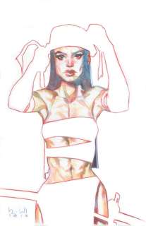 Elektra Original Artwork - by Ben Caldwell - Dimensions: Taille approximative A3 (30 x 42 cm) | Catawiki