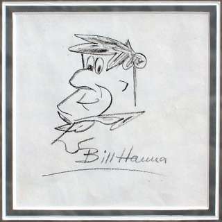 Flinstones  - Original Fred Flintstones sketch by Bill Hanna - Dessin au crayon | Catawiki