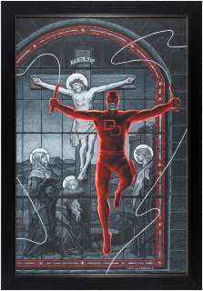 "DAREDEVIL CRUCIFIXION" ORIGINAL ART BY GREG HILDEBRANDT. | Hake’s