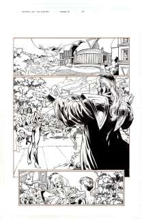 Ivan Reis, Scott Hanna | Avengers 2001 (Annual) #1 P10 (2001) Reis / Hanna Wasp Captain Marvel Triathalon | ComicArtFans Classifieds