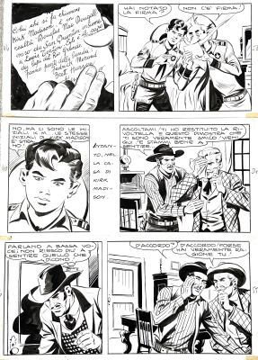 Francesco Gamba | Original page for Il piccolo ranger. Cm. 25x35. Ink. Mint. Code 2153. | Segni e Disegni