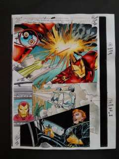 iron man Annual 99 - Original hand coloured / inked page with corection - Other - (1999) | Catawiki