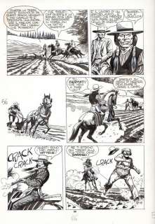 Renato Polese - Tavola originale per Storia Del West 64 ‘La via dell‘inferno‘