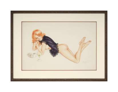 Playboy | Alberto Vargas Girl Pinup April 1964 Watercolor Drawing | Julien’s