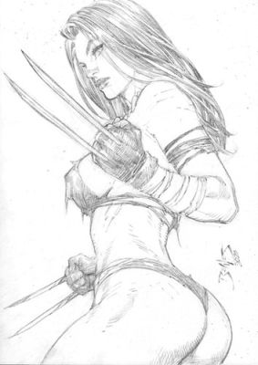 Ed Benes | X-23 - 09"x12" Pencil | Ed Benes