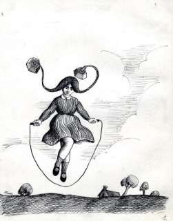 Topor | LA CORDE À SAUTER Illustration publicitaire à l’encre de chine. 37 | Cornette de St Cyr