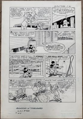 Paul Murry | Paul Murry - Mickey Mouse - Showdown in Tumbleweed - 1976 - P7 | ComicArtFans Classifieds