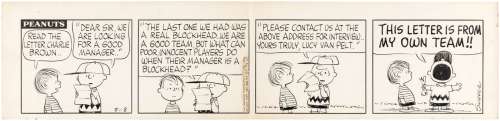 "PEANUTS" 1961 DAILY STRIP ORIGINAL ART BY CHARLES SCHULZ. | Hake’s
