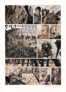 Éric BOURGIER (né en... - Lot 45 - Servitude - Livre III, L‘adieu aux Rois Encres de couleurs...