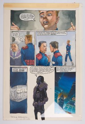 Lot 231 - Peter Doherty Dean Ormston 2000 AD Judge Dredd Megazine Full Colour Story Art Signed (Fleetway, | Stanley Gibbons Baldwin’s
