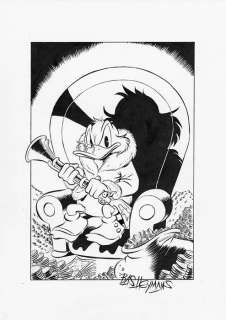 Bas Heymans - Original Preliminary Art - Dagobert Duck - Guarding - Art préliminaire original | Catawiki