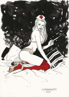 Giancarlo Caracuzzo - illustrazione originale "Sexy Nurse" - EO - (2012) | Catawiki