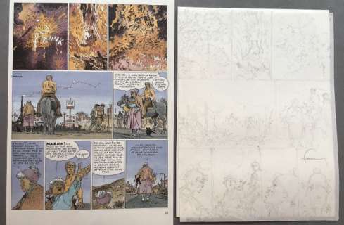 Hermann - Planche originale crayonné (p.19) - Jeremiah T.13 - Strike (1988) | Catawiki