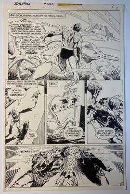 Jim Aparo Aquaman Original Art – Adventure Comics #443 - Page 5, 1975 DC Classic