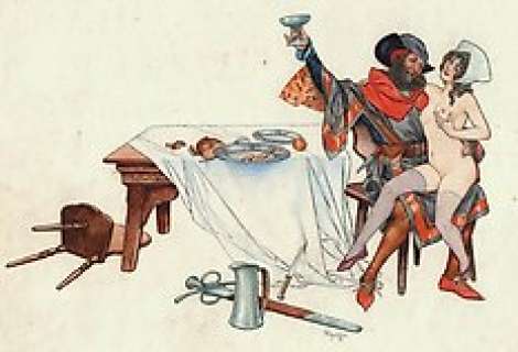  - Hérouard, Chéri - Originele aquarel - Taverne - (1930) 