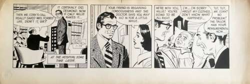 John Prentice - Rip Kirby original strip - encre - (1973) | Catawiki