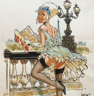 Meynet, Félix - Dessin original en couleur - Mirabelle Ã  Paris en Louboutins (2016) | Catawiki